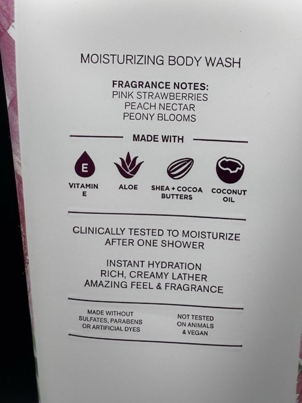 Bath & Body Works Moisturizing Body Wash Gingham Gorgeous 10 oz Strawberry Pink - Picture 12 of 16